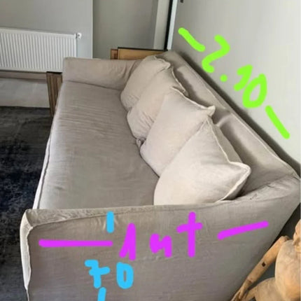 ¡Sofá Lino Beige Perfecto para Tu Espacio! 🛋️
