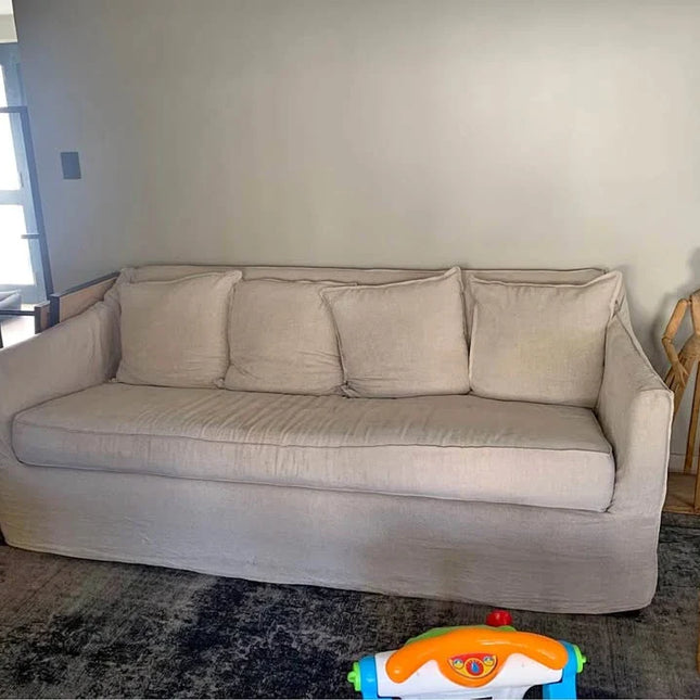 ¡Sofá Lino Beige Perfecto para Tu Espacio! 🛋️