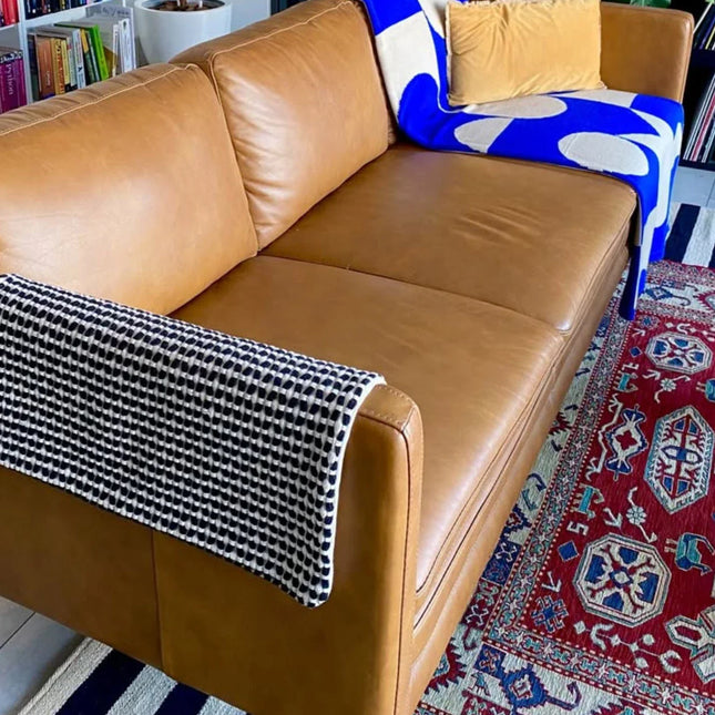 Sofá "Popular Design" 3C Cuero Camel Elegante en Perfecto Estado 🛋️
