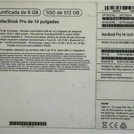 ✨ Laptop MacBook Pro de 14 en Perfecto Estado ✨