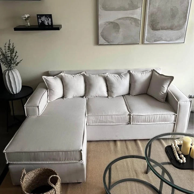 ¡Sofá Beige claro Sitial Home Impecable en Búsqueda de Nuevo Hogar! 🛋️