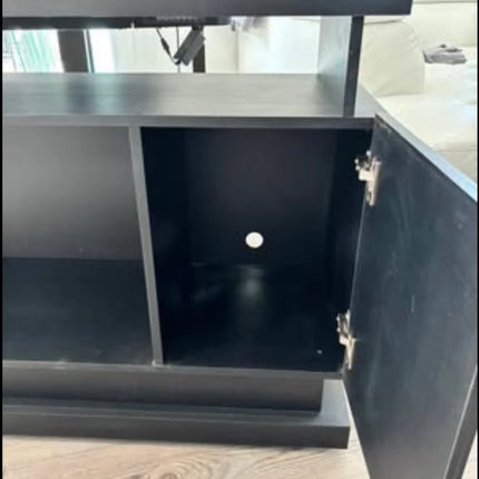 Rack negro versátil con Ruedas (Ancho 150cm x Profundidad 38cm x Alto 82cm)