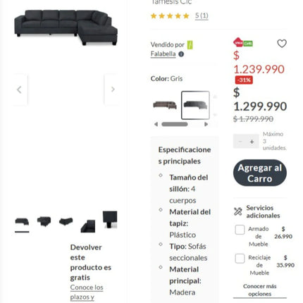 ¡Sofá Seccional CIC Esperando por Ti! 🛋️