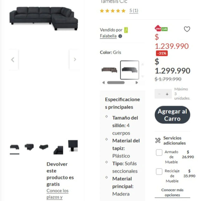 ¡Sofá Seccional CIC Esperando por Ti! 🛋️